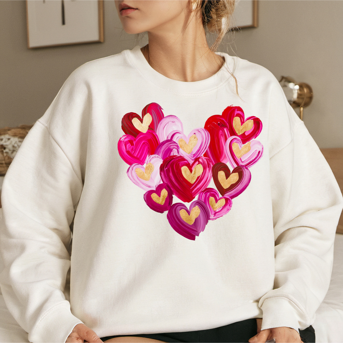Hearts-Womens Sweatshirt