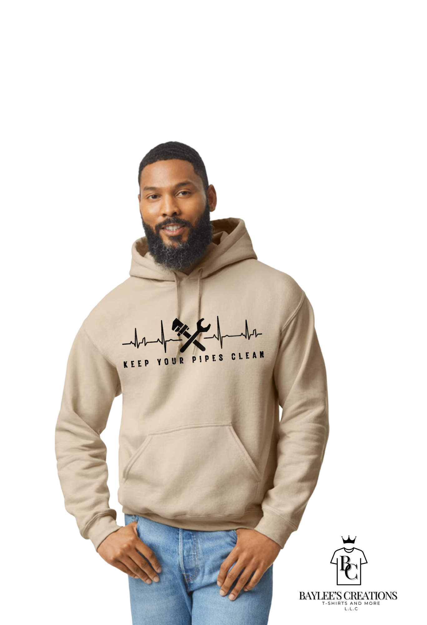 Keep your Pipes Clean-mens plumber hoodie funny for him