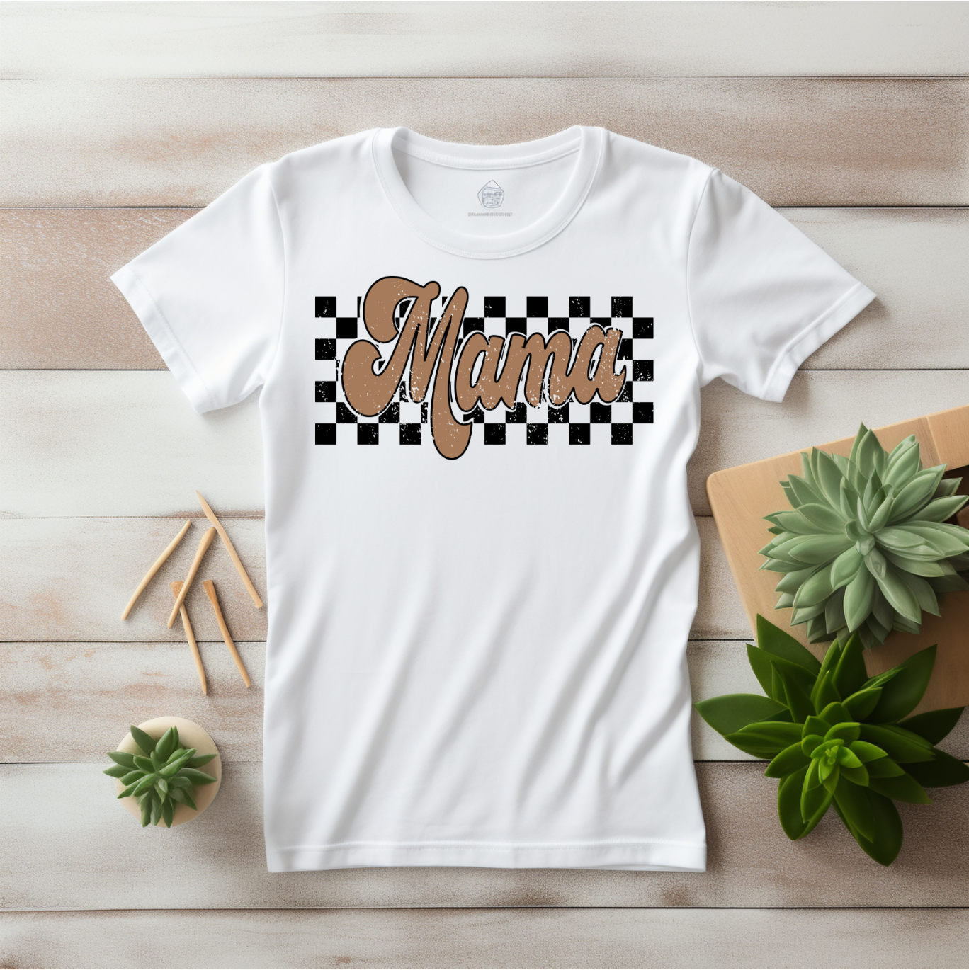 Checkered Mama-Women's Tee