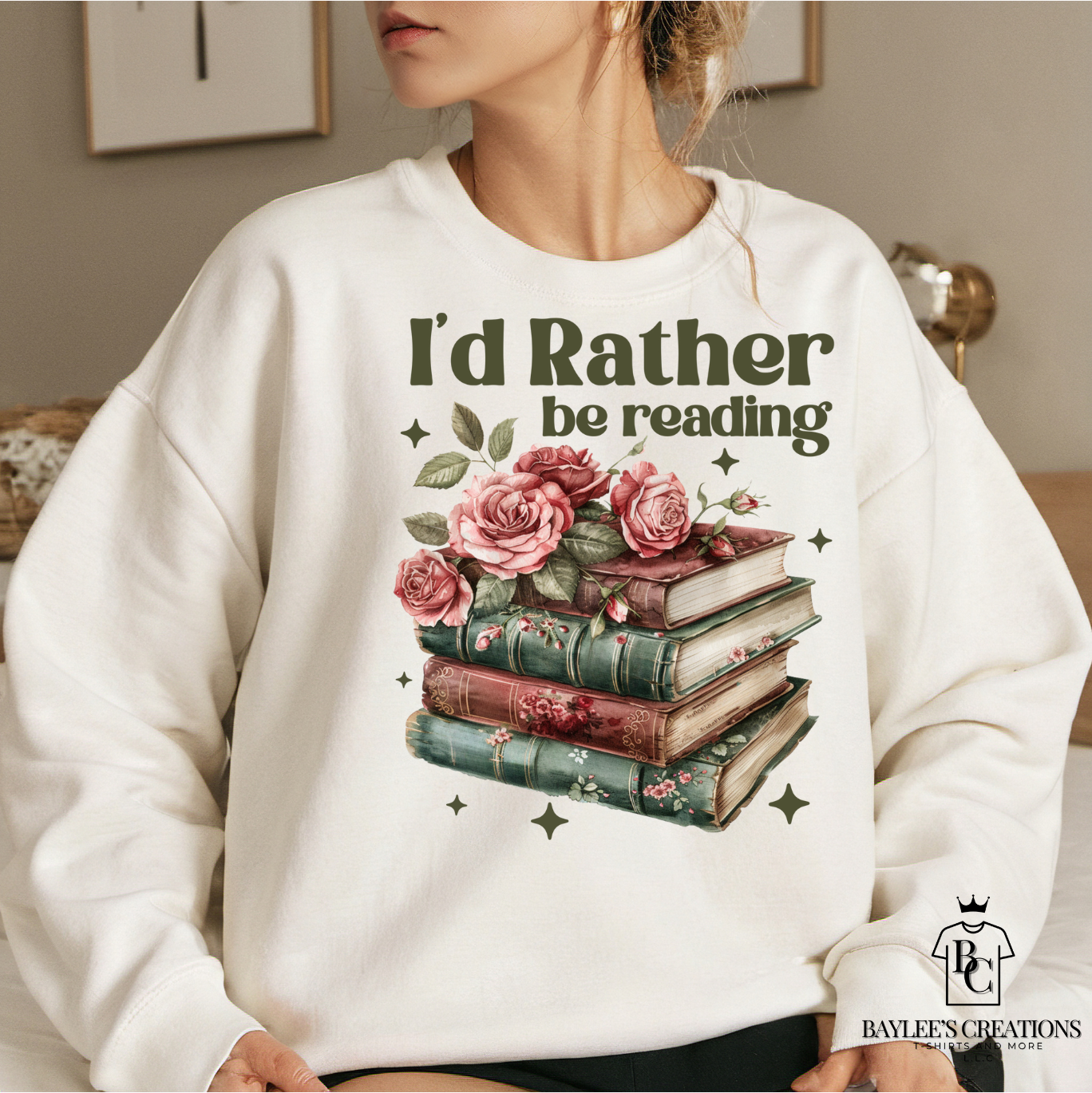 I'd rather be reading-Women's Sweater
