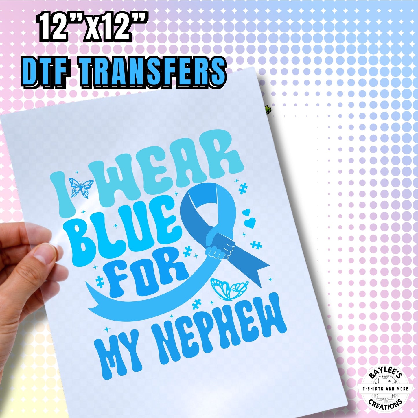 Nephew Autism Awareness 12x12 DTF Transfer