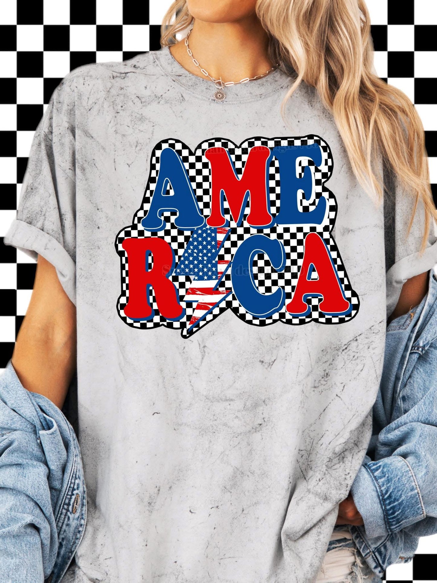 America Unisex Patriotic T-Shirt printed apparel by Baylees Creations
