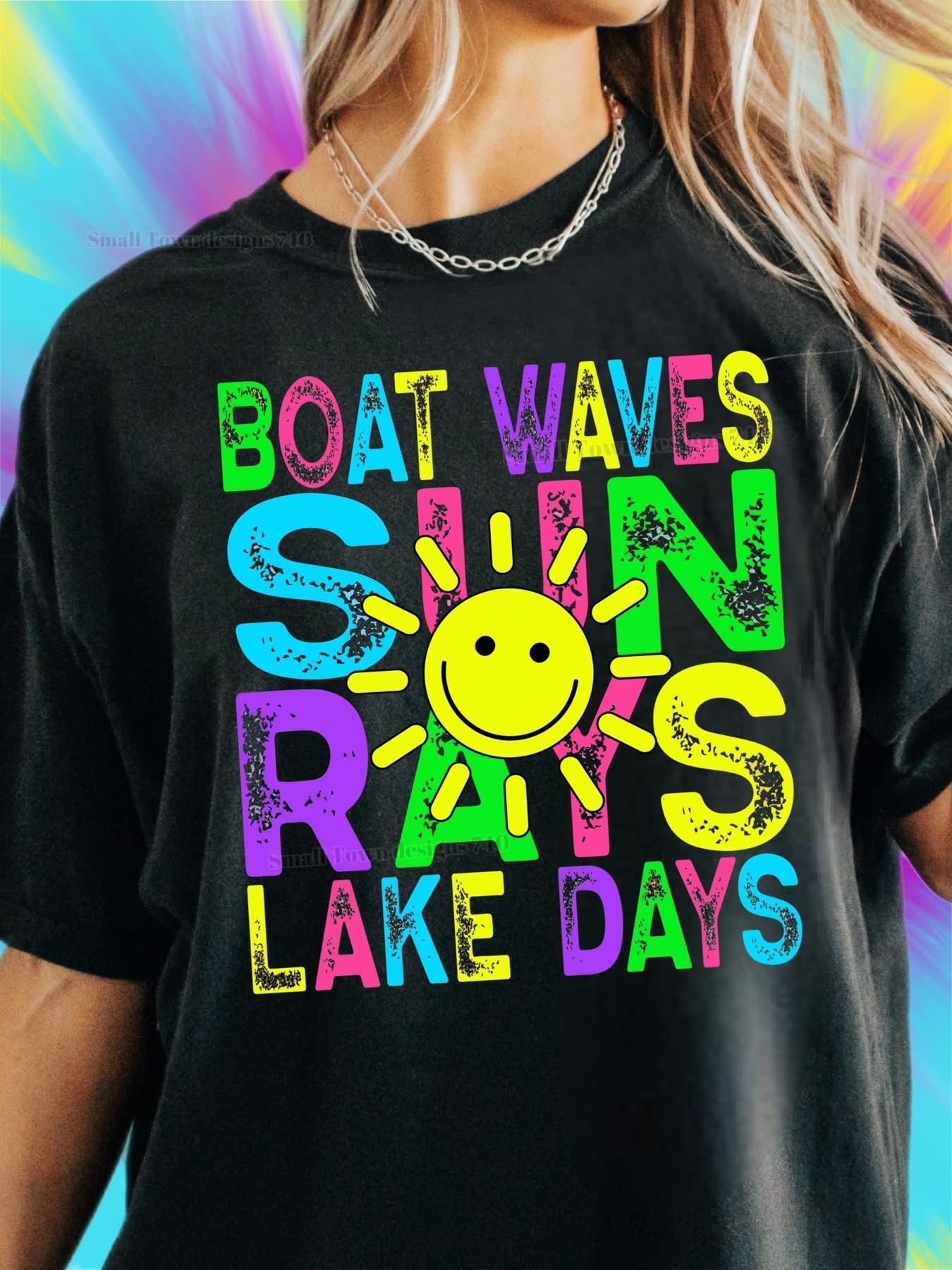Boat Waves Sun Rays Lake Days Shirt-Unisex T Shirt
