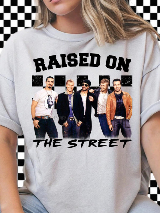 Raised on the street unisex T shirt backstreet characters