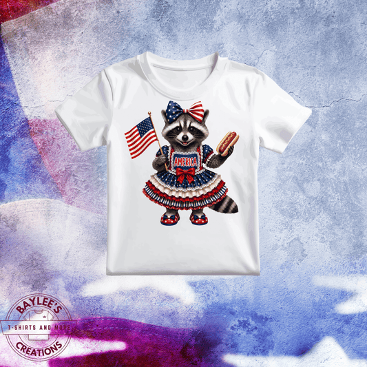 America 250th raccoon patriotic unisex t shirt