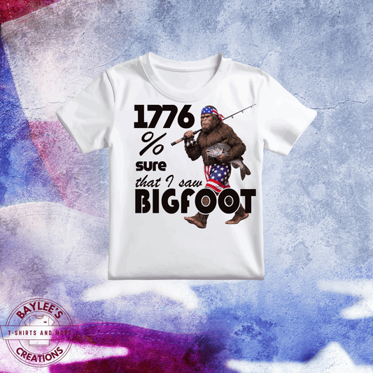 Patriotic Bigfoot unisex t shirt