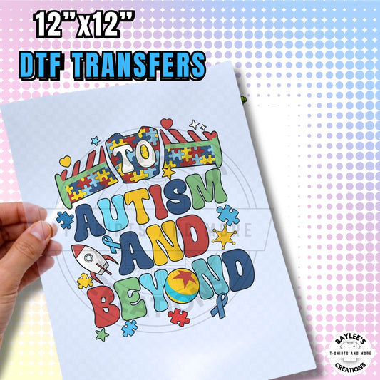 Autism and Beyond 12x12 DTF Transfer