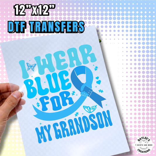 Grandson Autism Awareness 12x12 DTF Transfer