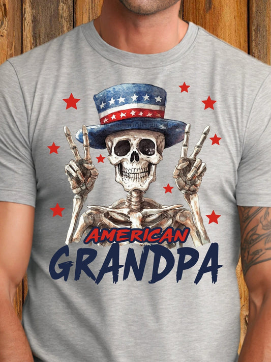 American Grandpa Patriotic Mens Tee Father’s Day - Baylee's Creations T-Shirts and More