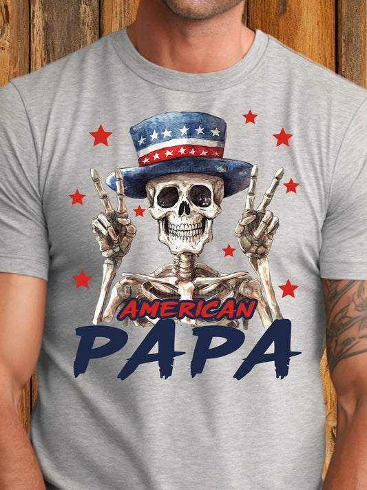 American Papa Mens Tee Father’s Day - Baylee's Creations T-Shirts and More