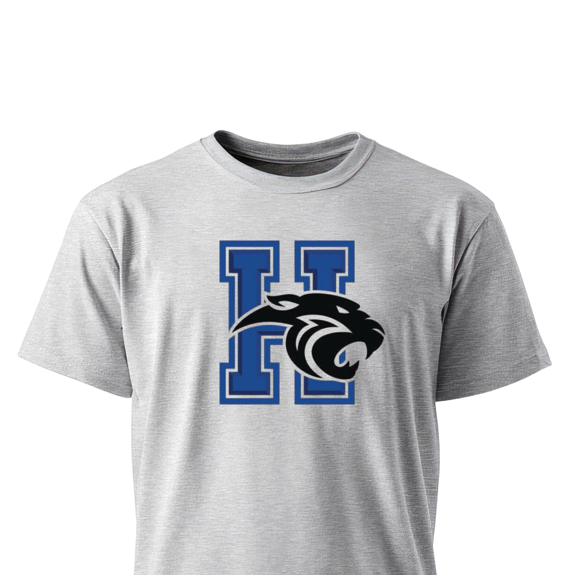 Harrah Schools Panthers logo on unisex t-shirt