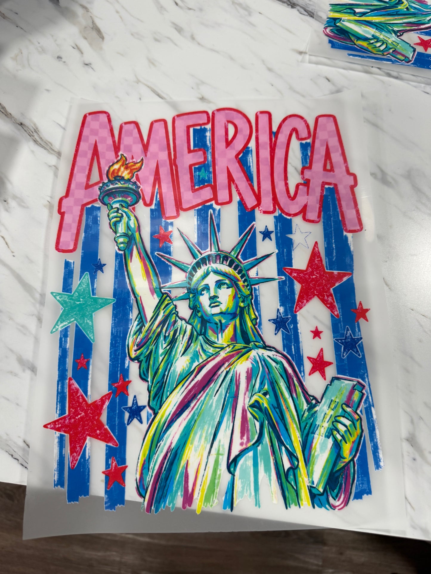 Lady Liberty DTF Transfer