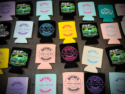 Can Coolers - 50 Pack | Personalized Can Coolers | Bulk Custom Printed Koozies from Baylee's Creations in Harrah Oklahoma