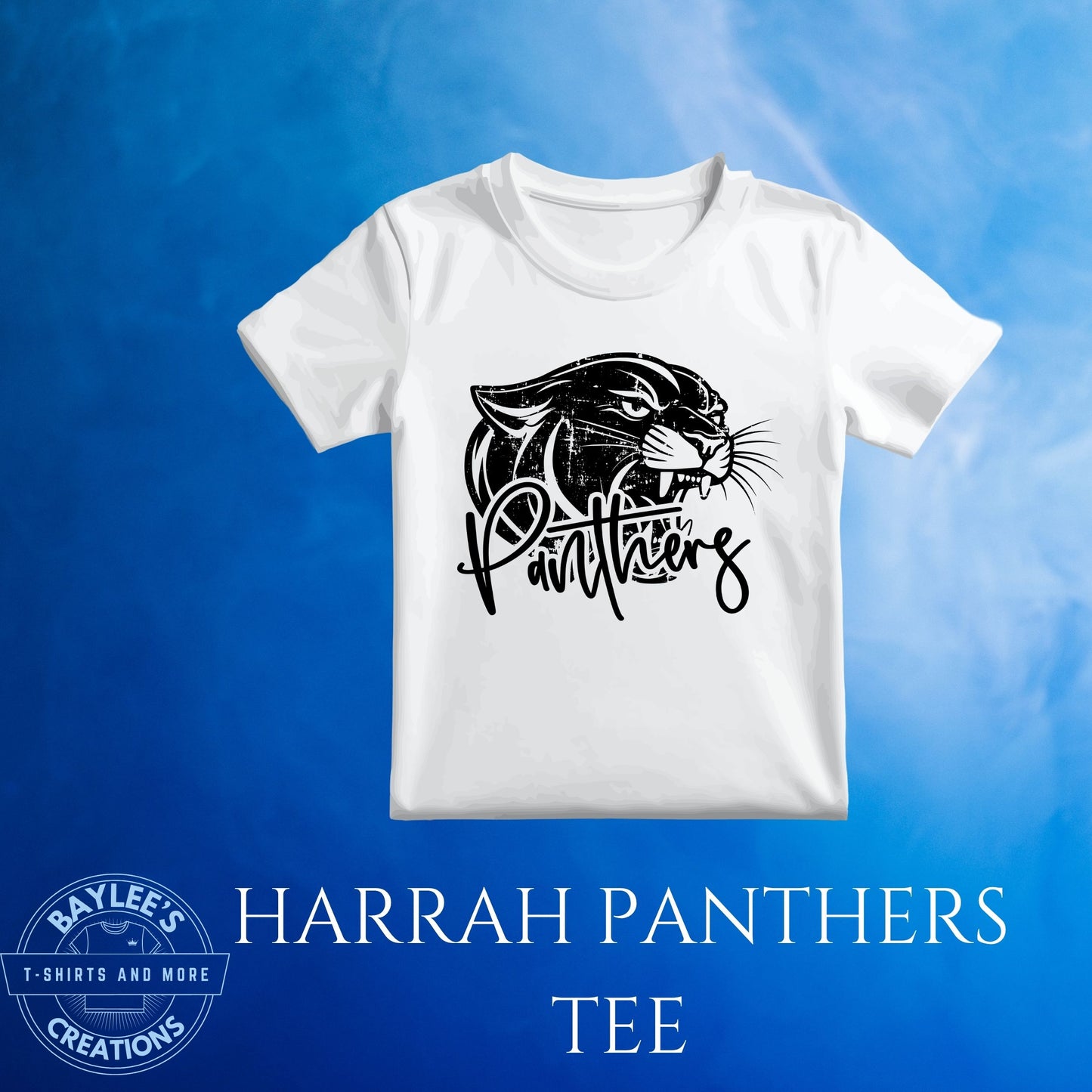 Harrah Panthers head Unisex Tee Shirt - Baylee's Creations T-Shirts and More