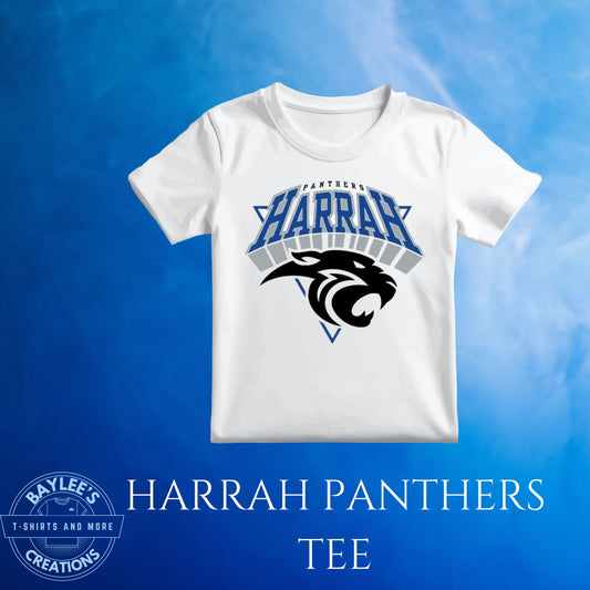 Harrah Schools Logo Panthers option 2 Unisex Tee Shirt - Baylee's Creations T-Shirts and More