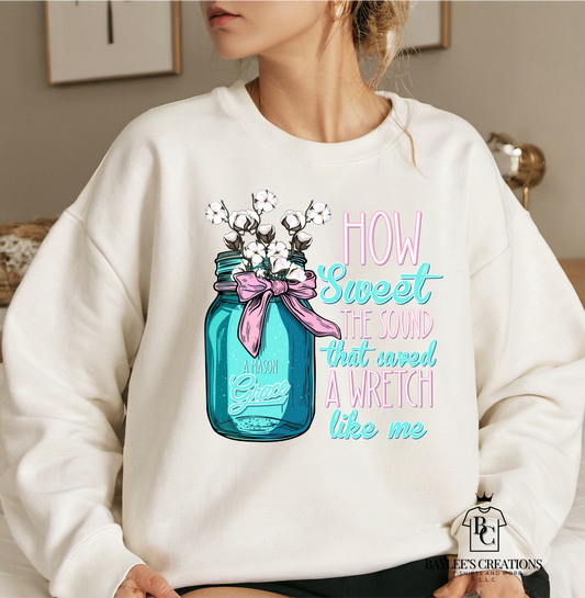 How Sweet the Sound-Womens Sweatshirt - Baylee's Creations T-Shirts and More