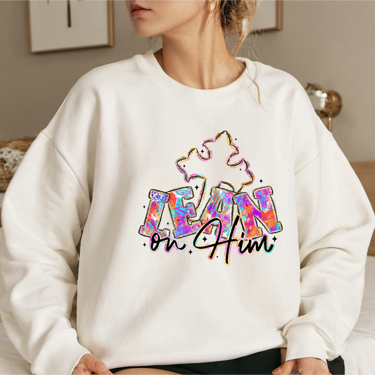 I lean on Him-Womens Sweatshirt - Baylee's Creations T-Shirts and More