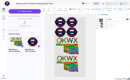 Upload Your Custom DTF Gang Sheet