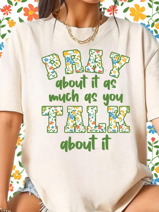 Pray about it womens t shirt faith tee