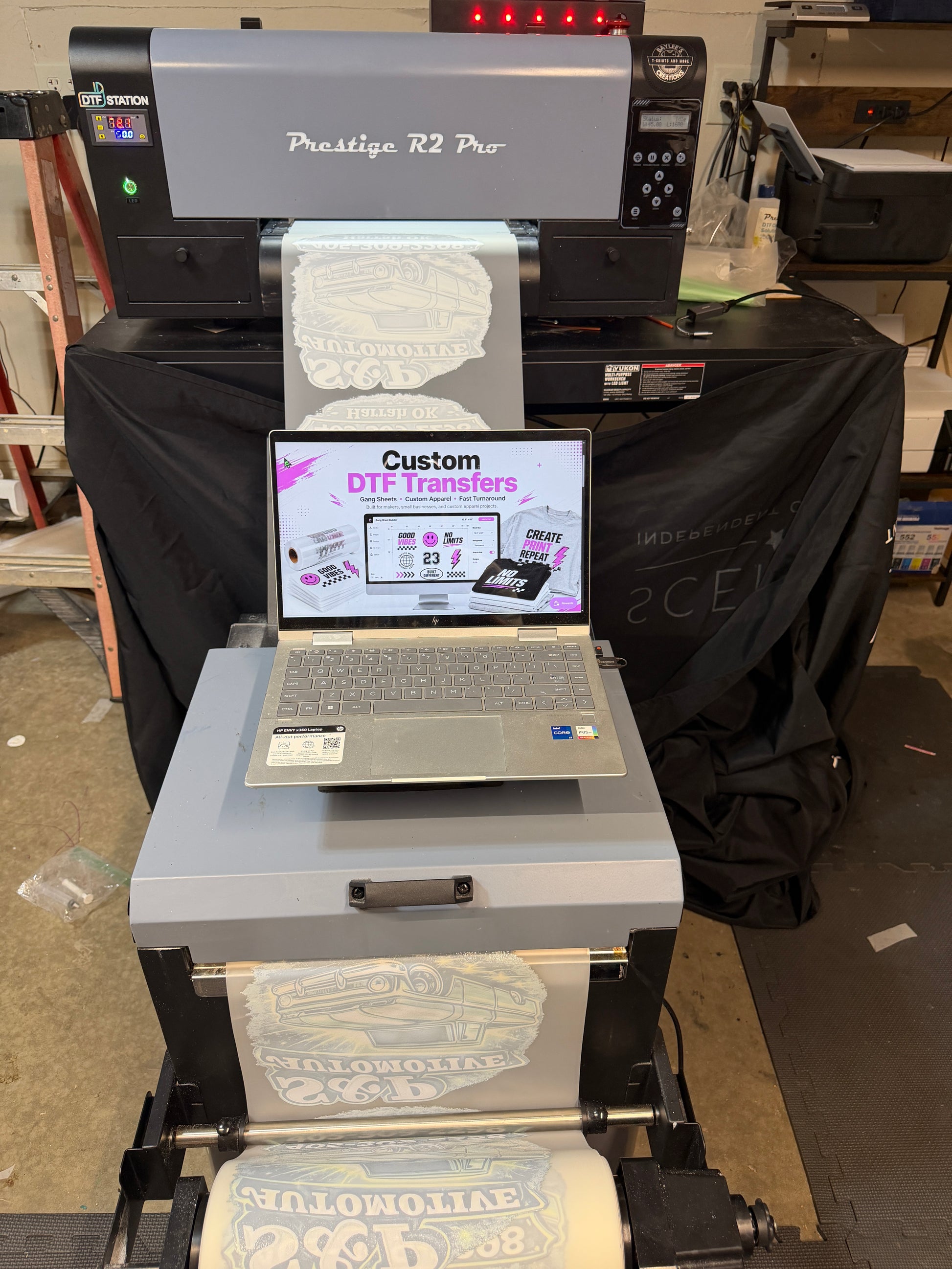 DTF Printer making high quality DTF transfers