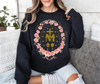 Immaculate Conception Medal Sweatshirt - Baylee's Creations T-Shirts and More