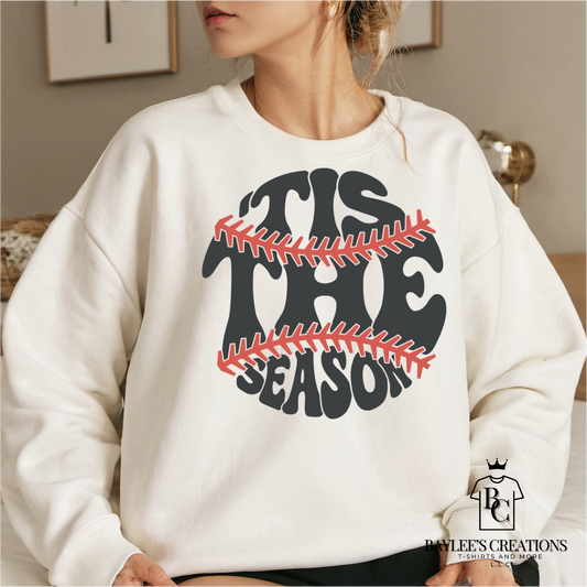 It's the Season Baseball-Womens Sweatshirt - Baylee's Creations T-Shirts and More
