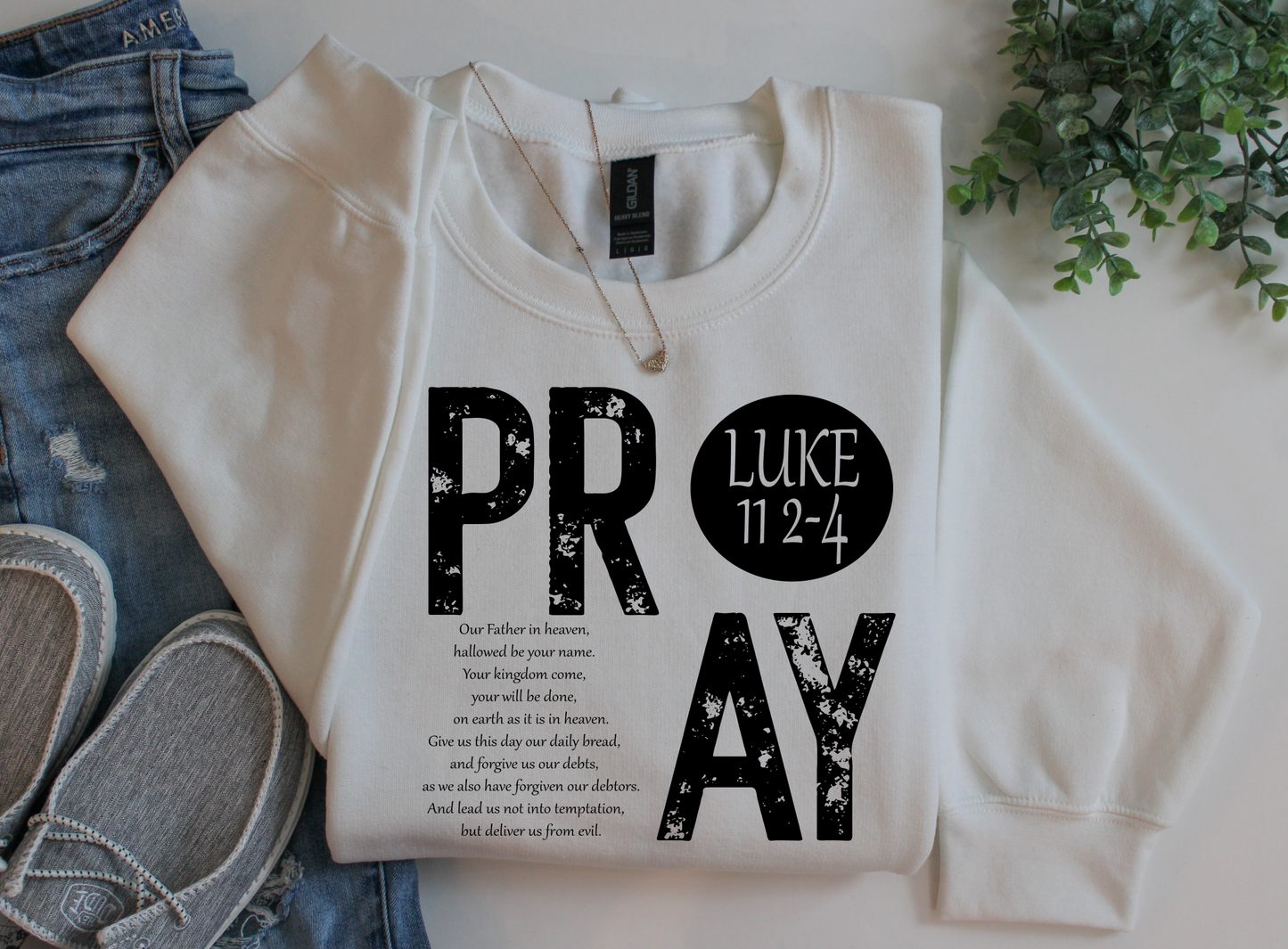 Lords Prayer Sweatshirt Faith Unisex