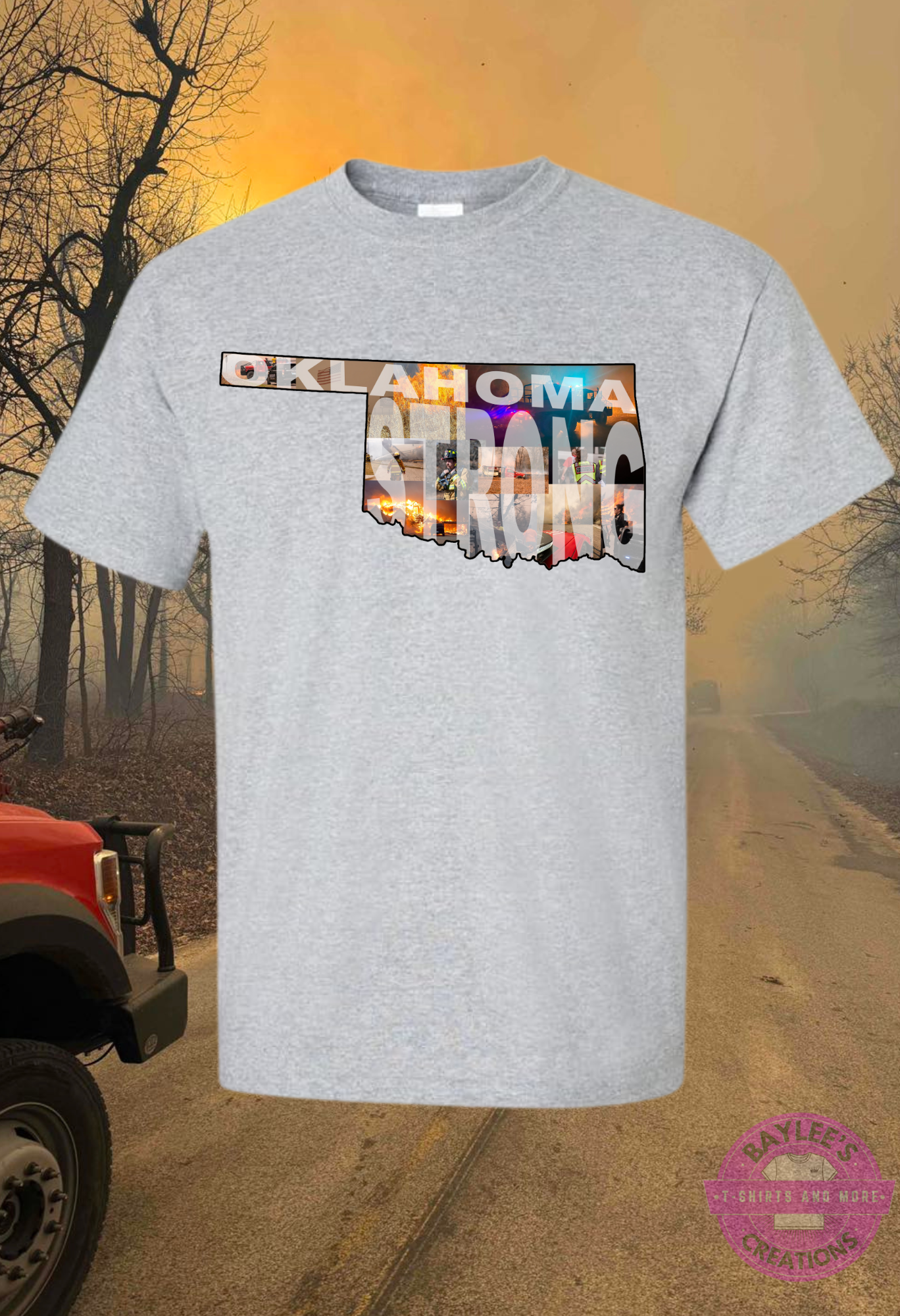 Oklahoma Strong Wildfire Benefit Shirt-Unisex T Shirt - Baylee's Creations T-Shirts and More