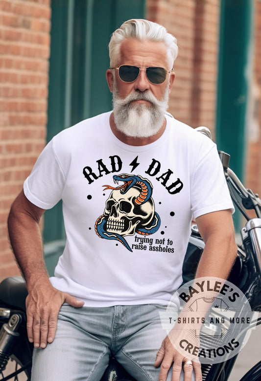 Rad Dad Trying Mens Tee Father’s Day T Shirt - Baylee's Creations T-Shirts and More