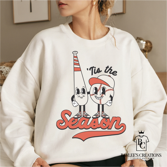 Tis the Season Baseball-Womens Cute Baseball Sweatshirt - Baylee's Creations T-Shirts and More
