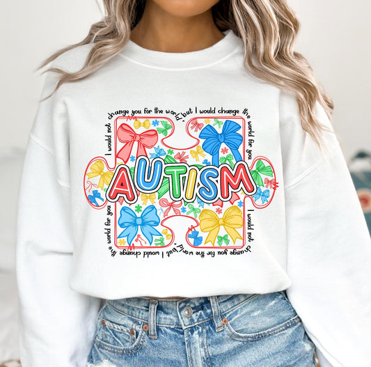 Wouldnt change you for the world Autism Shirt-Unisex T Shirt - Baylee's Creations T-Shirts and More
