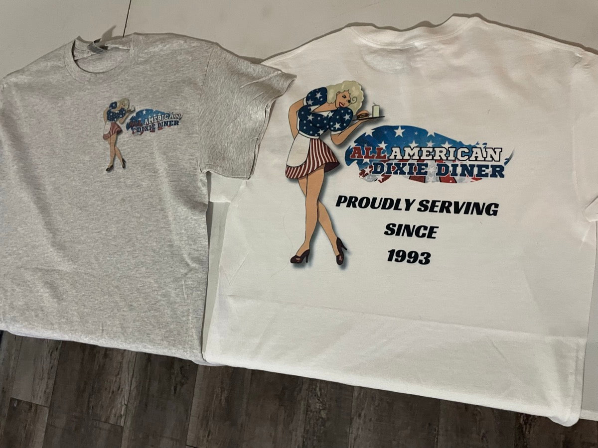 Completed All American Dixie Diner apparel order