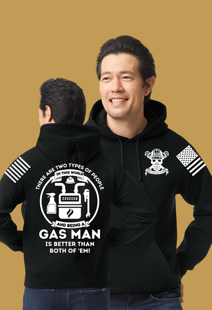 GAS MAN-NATURAL GAS WORKER BLUE COLLAR MEN'S HOODIE