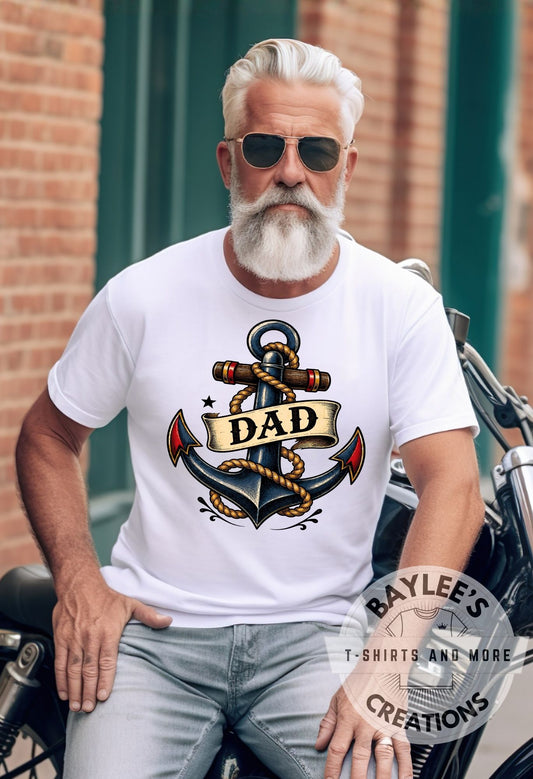Dad Anchor Mens Tee Father’s Day T Shirt