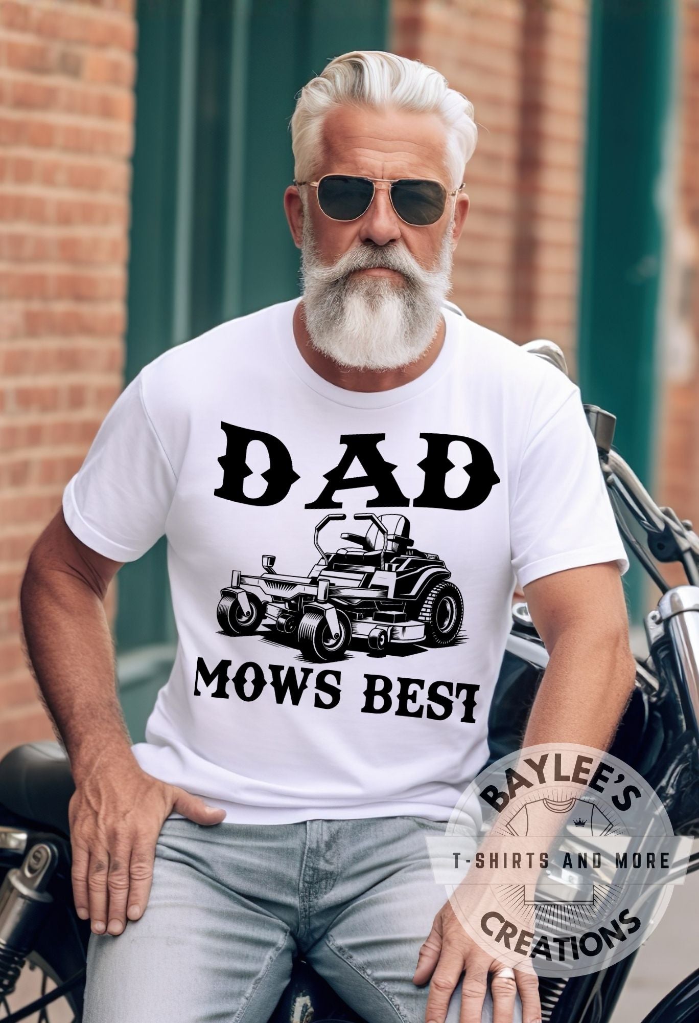 Dad Mows Best Mens Tee Father’s Day T Shirt