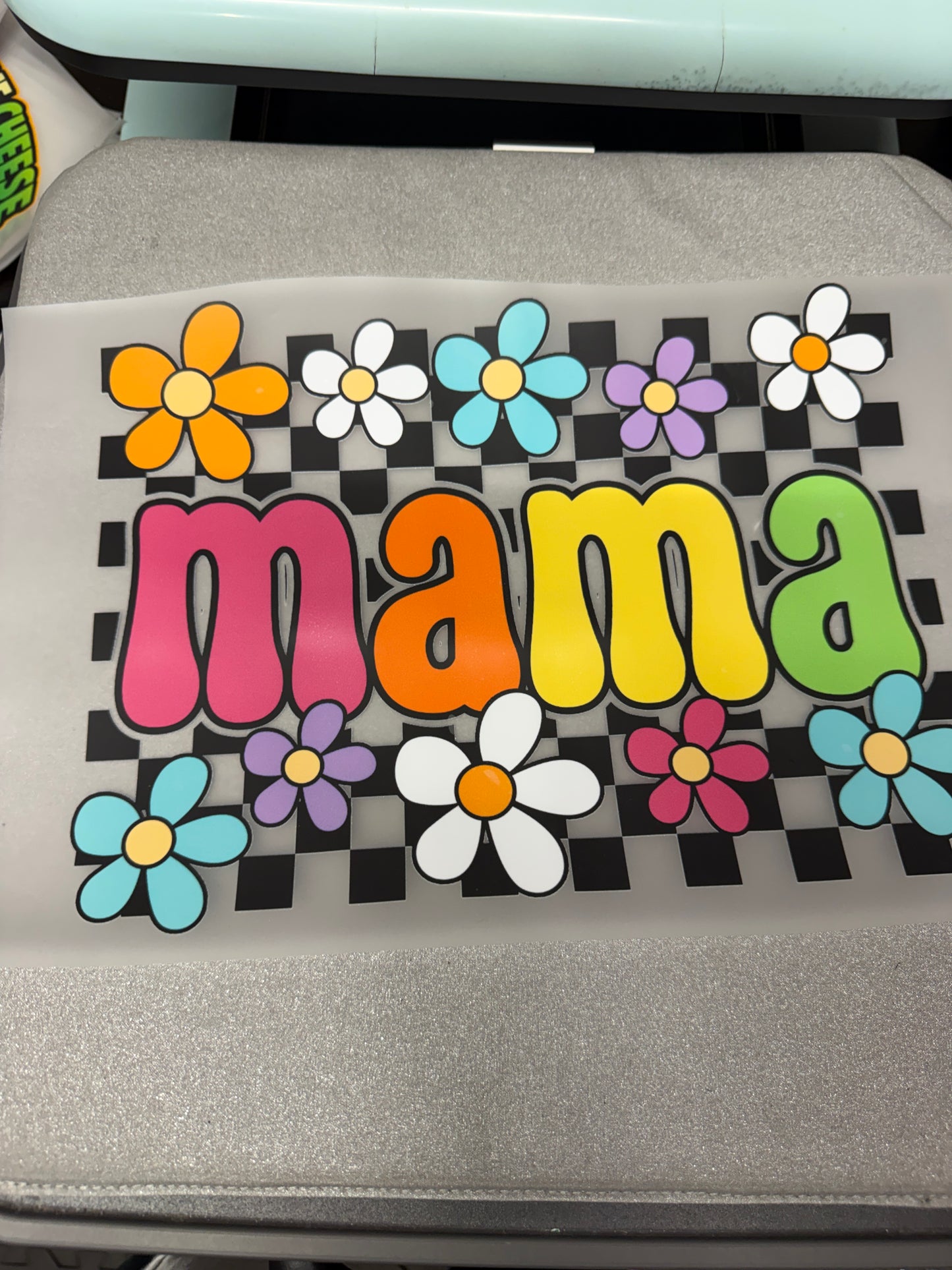 Mama Daisy Checkerboard DTF Transfer