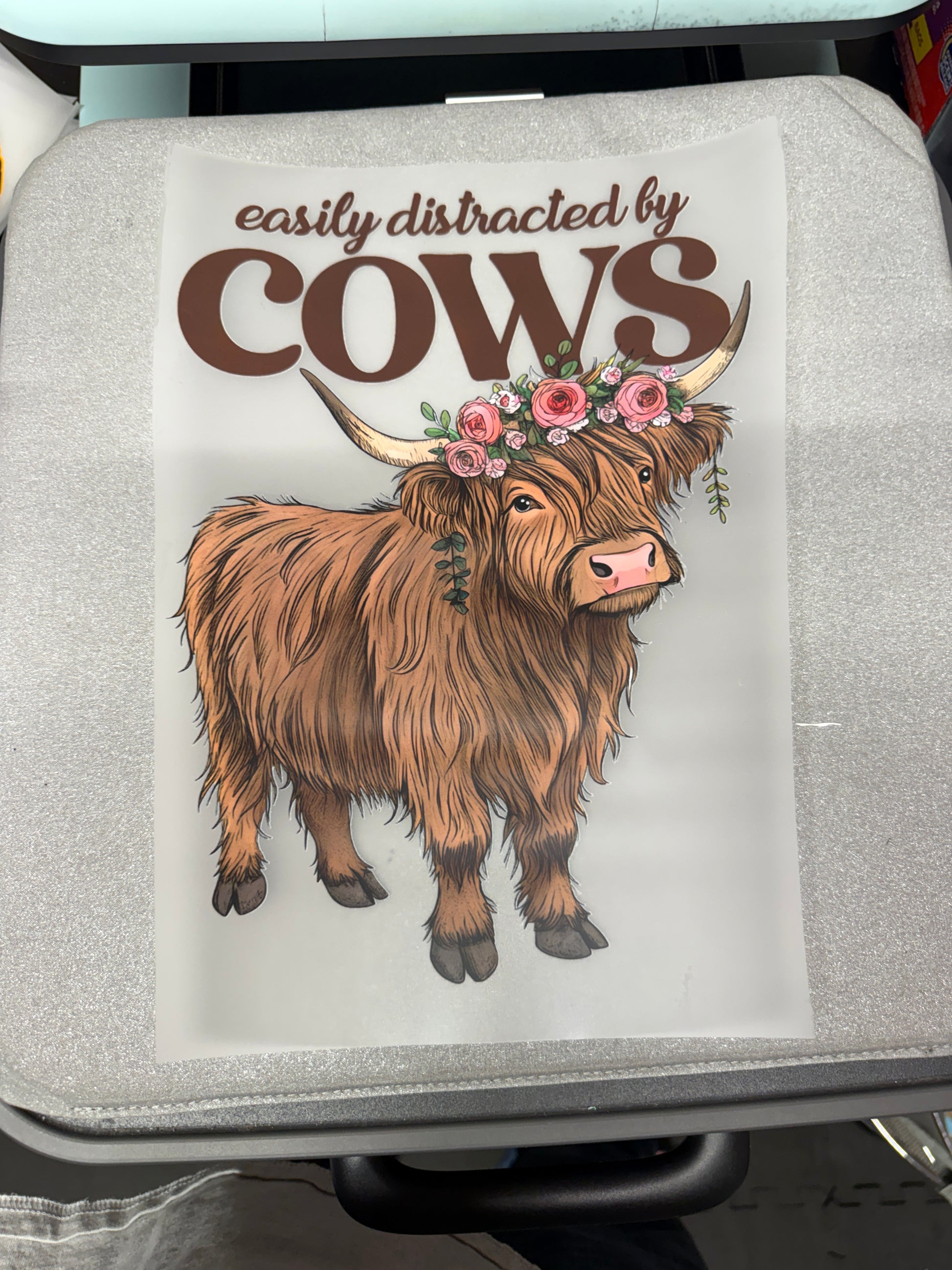 Easily Distracted By Cows DTF Transfer