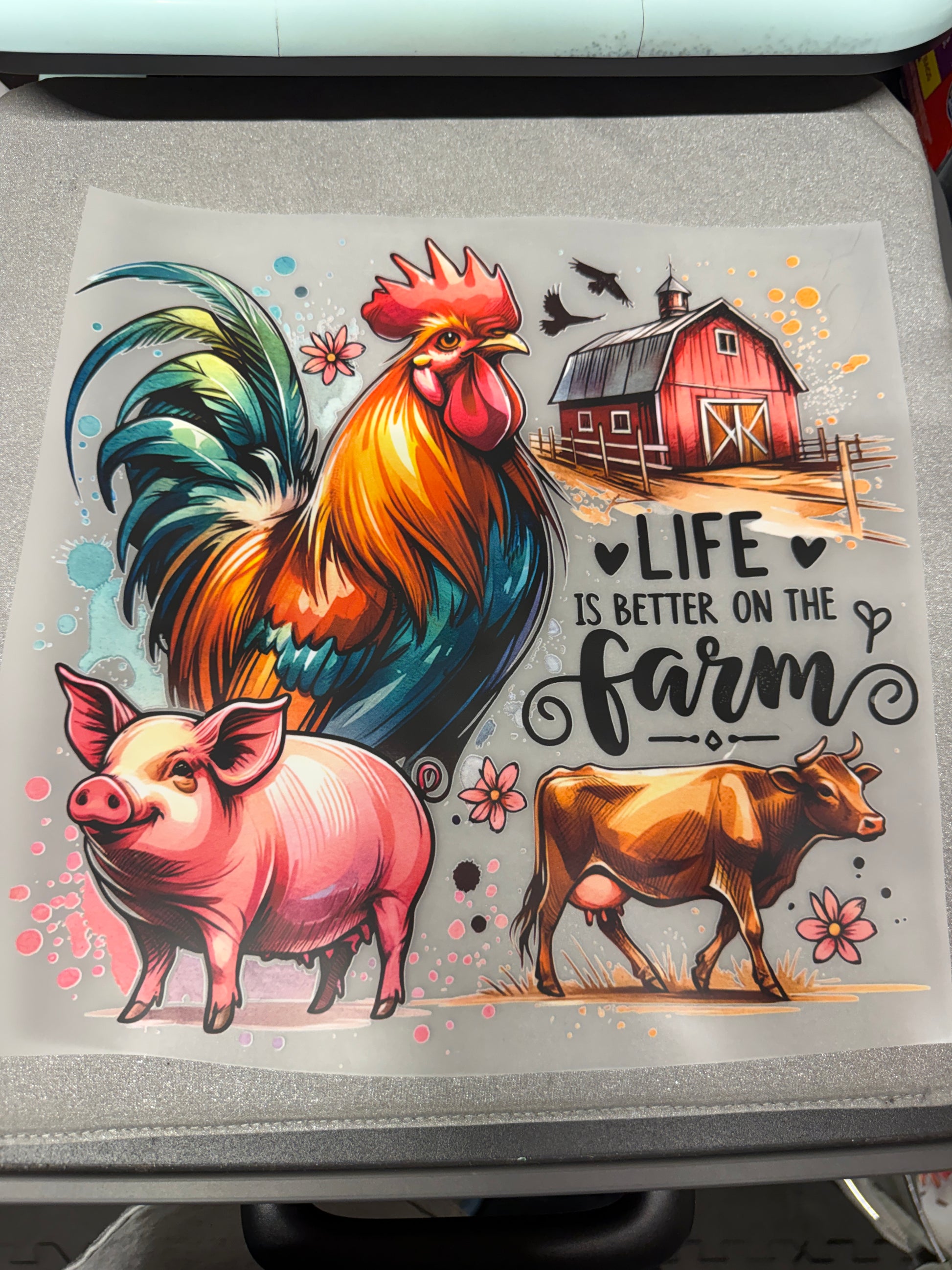 Life Is Better On The Farm DTF Transfer