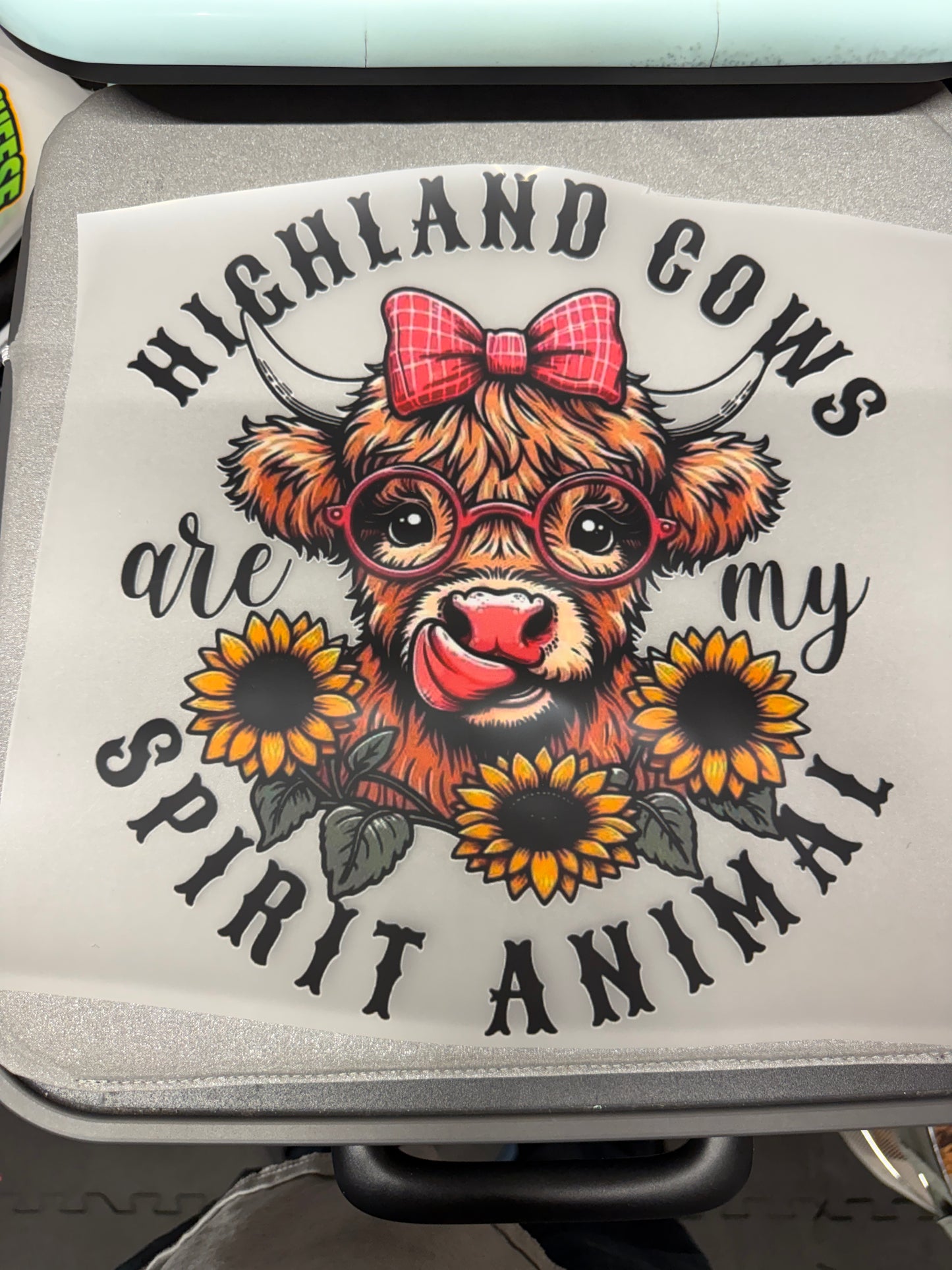Highland Cows Are My Spirit Animal DTF Transfer