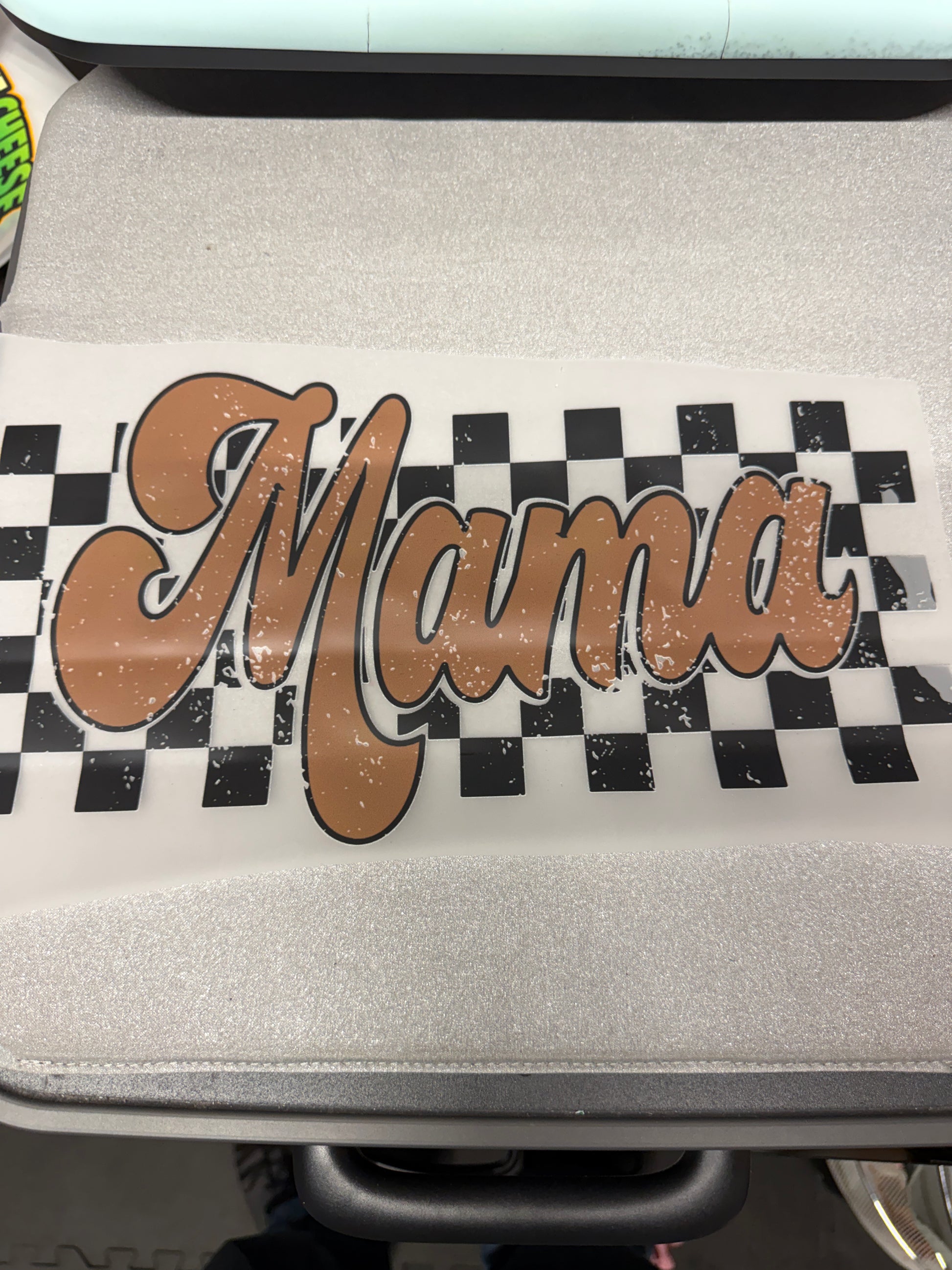 Mama Leopard Checkerboard DTF Transfer
