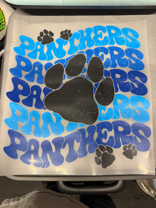 Panthers Paw Repeat DTF Transfer