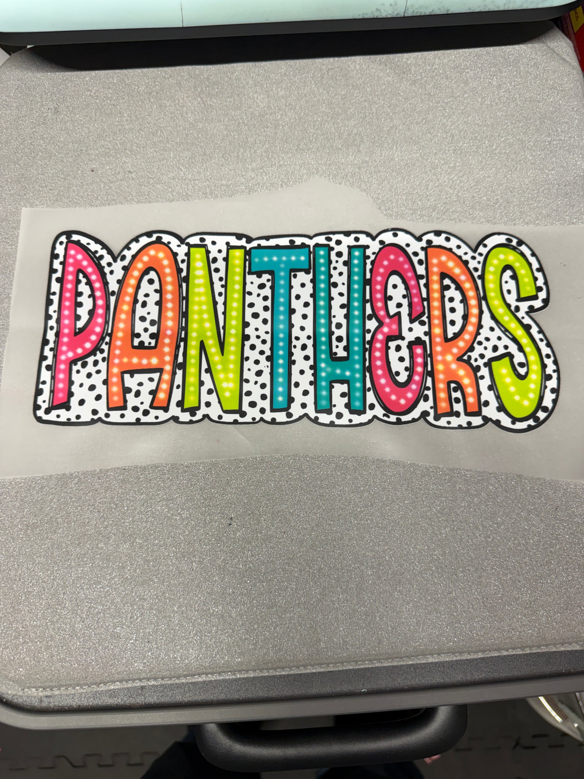 Panthers Dotted Wordmark DTF Transfer