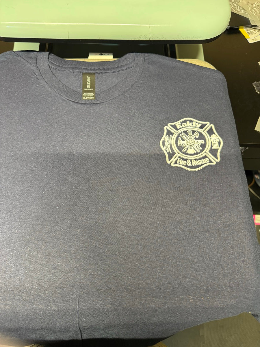Completed Eakly Fire & Rescue apparel order