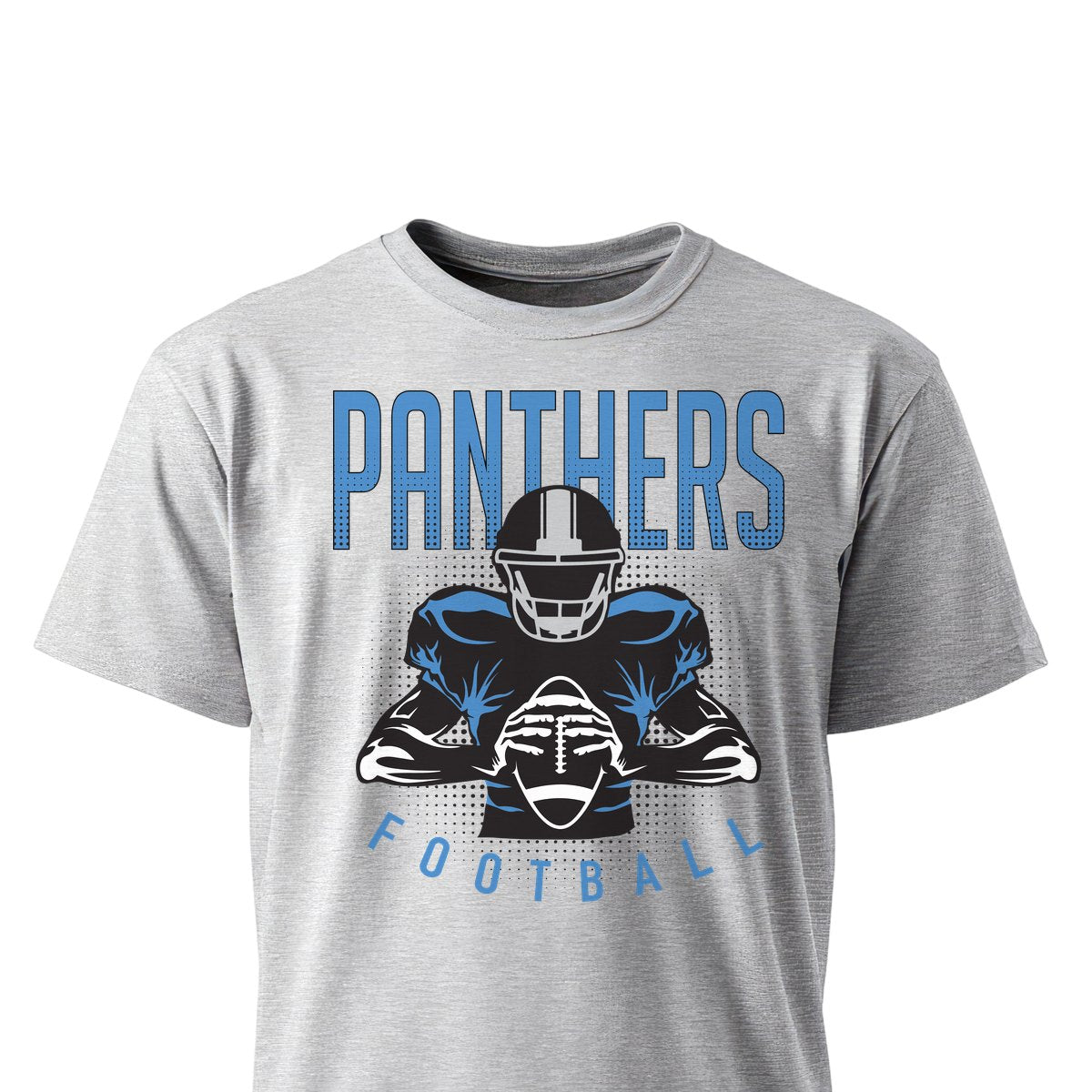 Panthers Football Unisex T-Shirts on ash gray shirt by Baylee's Creations
