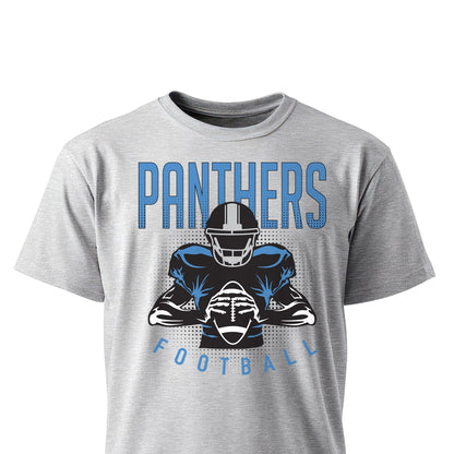 Panthers Football Unisex T-Shirts on ash gray shirt by Baylee's Creations