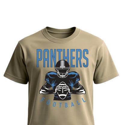 Panthers Football Unisex T-Shirts on sand shirt by Baylee's Creations