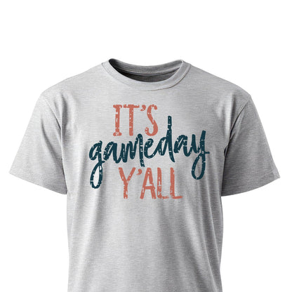 It's Game Day Y'all Unisex T-Shirts on ash gray shirt by Baylee's Creations