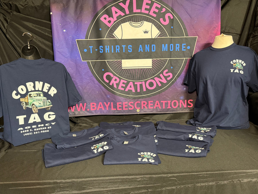 Completed Corner Tag customer apparel order