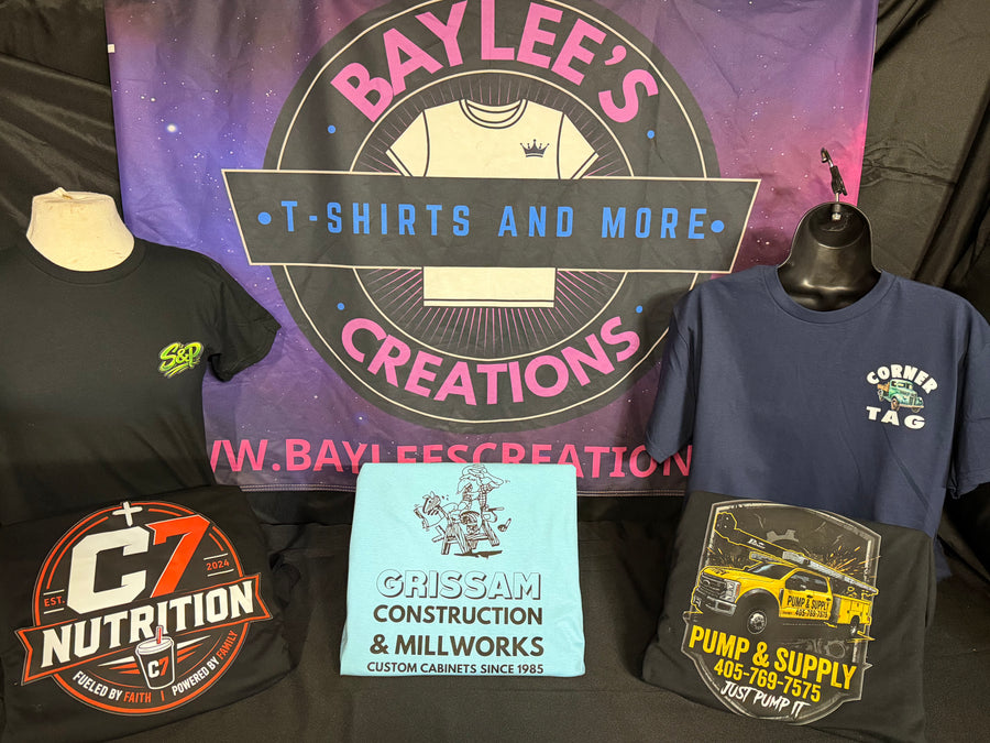 Selection of completed local business apparel projects