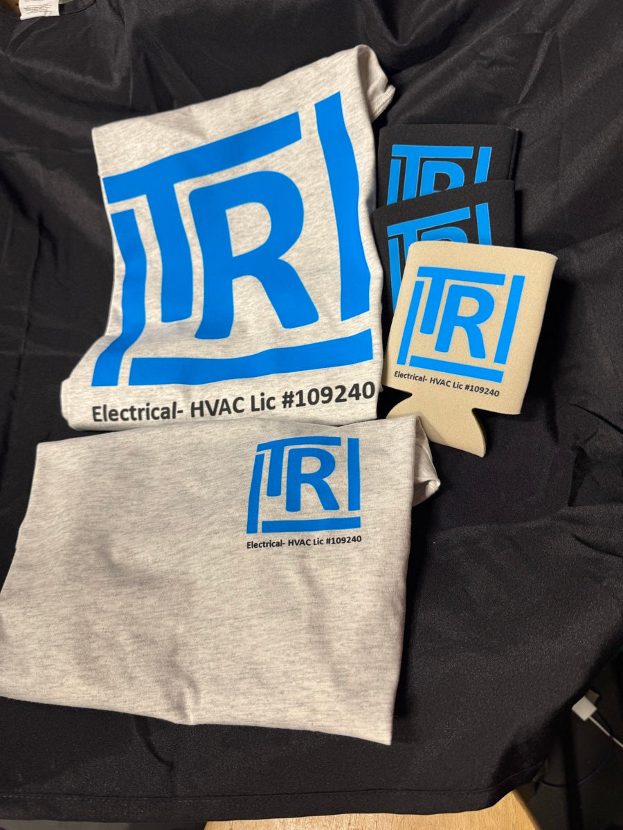 Completed TR Electrical-HVAC apparel and koozie order